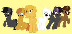 Size: 1296x620 | Tagged: safe, artist:equine-bases, artist:thecumbercookie2014, honey lemon, baymax, big hero 6, fred, gogo tomago, hiro hamada, ponified, wasabi