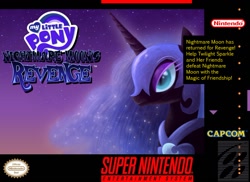 Size: 1400x1019 | Tagged: safe, artist:sedrice, nightmare moon, game cover, super nintendo, video game, video game cover