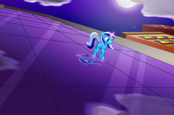 Size: 2329x1547 | Tagged: safe, artist:gigasparkle, minuette, city, reflection, solo, wall climbing