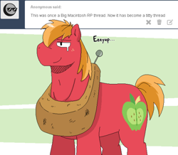 Size: 500x436 | Tagged: safe, artist:redhotkick, big macintosh, earth pony, pony, crying, eeyup, male, solo, stallion