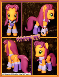 Size: 900x1165 | Tagged: safe, artist:heylookasign, brushable, crossover, custom, dc comics, starfire, teen titans, toy