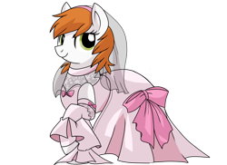 Size: 900x655 | Tagged: safe, artist:itstaylor-made, clothes, cornet, dress, ponified, rhapsody: a musical adventure, solo, wedding dress