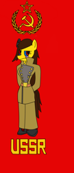 Size: 330x764 | Tagged: safe, oc, oc only, anthro, clothes, commander, solo, soviet, soviet union, uniform