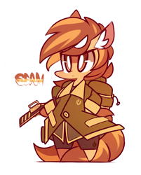 Size: 830x1030 | Tagged: safe, artist:php56, oc, oc only, pony, bipedal, gun, solo