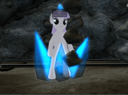 Size: 493x366 | Tagged: safe, maud pie, animated, geomancer, levitation, rock, second life, solo