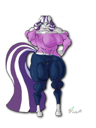 Size: 900x1200 | Tagged: safe, artist:downgrade101, twilight velvet, anthro, breasts, female, headlight velvet, muscles, my muscle pony, overdeveloped muscles, simple background, solo, transparent background