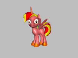 Size: 2000x1500 | Tagged: safe, oc, oc only, alicorn, pony, 3d, alicorn oc, ponylumen