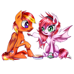 Size: 900x900 | Tagged: safe, artist:inky-pinkie, oc, oc only, bat pony, pegasus, pony