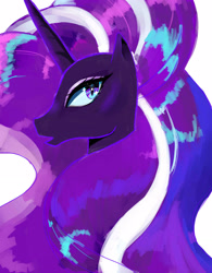 Size: 2252x2887 | Tagged: safe, artist:nebulaeye, nightmare rarity, pony, unicorn, bust, female, mare, portrait, solo