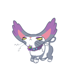 Size: 2500x2500 | Tagged: safe, artist:navitaserussirus, opalescence, cat, crossover, pets, pokémon, purugly, solo