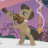 Size: 187x187 | Tagged: safe, screencap, concerto, sweet and elite, background pony, bow (instrument), solo, violin, violin bow