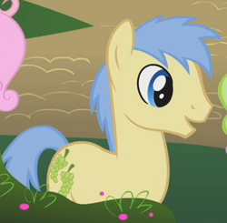 Size: 330x323 | Tagged: safe, screencap, daisy, flower wishes, goldengrape, sir colton vines iii, twinkleshine, earth pony, pony, dragonshy, background pony, male, solo focus, stallion