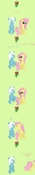 Size: 1280x6400 | Tagged: safe, artist:squiby-327, posey, oc, g1, ask, ask posey, blushing, canon x oc, comic, echo the wonderbolt, female, g1 to g4, generation leap, holly, holly mistaken for mistletoe, kissing, lesbian, shipping, tumblr