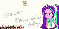 Size: 1836x912 | Tagged: safe, artist:xxxsketchbookxxx, aria blaze, equestria girls, autograph, diana kaarina