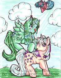 Size: 626x800 | Tagged: safe, artist:kay-kitten, firefly, medley, twilight, g1