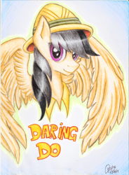 Size: 2550x3471 | Tagged: safe, artist:creytor, derpibooru import, daring do, solo, traditional art