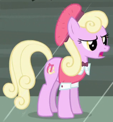 Size: 316x340 | Tagged: safe, screencap, luckette, rarity takes manehattan, clothes, hat, solo