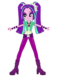 Size: 3381x4550 | Tagged: safe, artist:ponyalfonso, aria blaze, equestria girls, rainbow rocks, .svg available, absurd resolution, amulet, clothes, high heel boots, inkscape, necklace, simple background, solo, standing, transparent background, vector, wristband