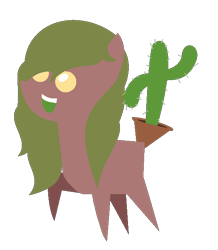 Size: 569x653 | Tagged: safe, artist:bocchinocullen, oc, oc only, original species, augmented tail, cactus, pointy ponies, solo