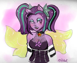 Size: 1024x839 | Tagged: safe, artist:puffpink, aria blaze, equestria girls, fin wings, ponied up