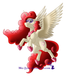 Size: 1280x1374 | Tagged: safe, artist:miz-jynx, twist, alicorn, pony, alicornified, flying, glasses, older, race swap, solo, twisticorn