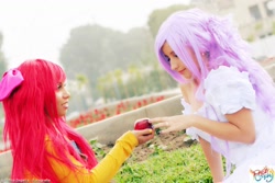 Size: 1600x1067 | Tagged: safe, artist:dashcosplay, apple bloom, sweetie belle, human, cosplay, irl, irl human, photo