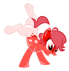 Size: 494x508 | Tagged: safe, artist:fluffomaru, oc, oc only, oc:game fuel, food pony, original species, solo