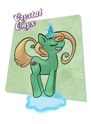 Size: 545x743 | Tagged: safe, artist:1trick, artist:lunarshinestore, oc, oc only, oc:crystal onyx, pony, unicorn, horse party, solo