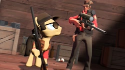 Size: 1191x670 | Tagged: safe, crossover, parody, sniper, sniperpony, team fortress 2