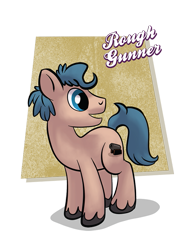 Size: 545x743 | Tagged: safe, artist:1trick, artist:lunarshinestore, oc, oc only, oc:rough gunner, earth pony, pony, horse party, solo