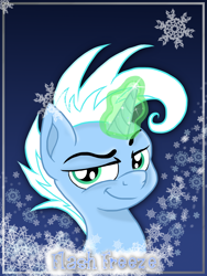 Size: 1800x2400 | Tagged: safe, artist:knight-of-bacon, oc, oc only, oc:flash freeze, pony, unicorn, male, solo, stallion