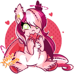 Size: 800x810 | Tagged: safe, artist:xwhitedreamsx, oc, oc only, oc:sugar lust, bat pony, pony, female, heart, mare, simple background, solo, transparent background, unshorn fetlocks