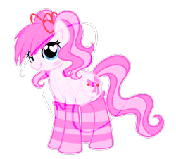 Size: 2604x2353 | Tagged: safe, artist:xwhitedreamsx, oc, oc only, earth pony, pony, blushing, clothes, simple background, socks, solo, striped socks, transparent background