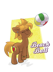 Size: 545x743 | Tagged: safe, artist:1trick, artist:lunarshinestore, oc, oc only, oc:beach ball, earth pony, pony, horse party, solo