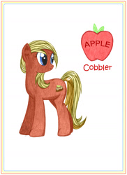 Size: 1275x1753 | Tagged: safe, artist:eclairrose, apple cobbler, apple family member, solo, traditional art