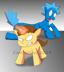 Size: 1024x1161 | Tagged: safe, artist:ks-zombiesoul93, derpibooru import, hilarious in hindsight, ponified, rick and morty