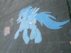 Size: 1200x900 | Tagged: safe, soarin', chalk, chalk drawing, old cutie mark, photo, pie, sidewalk, solo, that pony sure does love pies, traditional art, university of washington