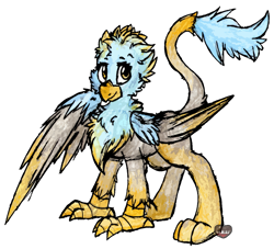 Size: 1231x1120 | Tagged: safe, artist:iroxykun, oc, oc only, griffon, female, wings