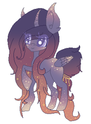 Size: 236x321 | Tagged: safe, artist:jewei-chan, oc, oc only, oc:night wishes, alicorn, pony, alicorn oc, pixel art, solo