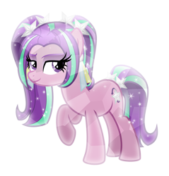 Size: 5000x5225 | Tagged: safe, artist:meteor-spark, aria blaze, pony, equestria girls, rainbow rocks, absurd resolution, crystallized, equestria girls ponified, ponified, simple background, solo, transparent background, vector