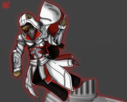 Size: 999x799 | Tagged: safe, artist:lucandreus, assassin's creed, crossover, ezio auditore, ponified, solo