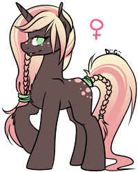 Size: 1453x1818 | Tagged: safe, artist:diigii-doll, oc, oc only, pony, unicorn, adoptable, solo