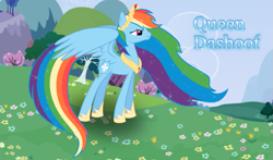 Size: 1075x634 | Tagged: safe, oc, oc only, oc:queen dashoof, pegasus, pony, dashoof, not rainbow dash, queen