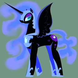 Size: 1000x1000 | Tagged: safe, artist:jun, derpibooru import, nightmare moon, pixiv, solo