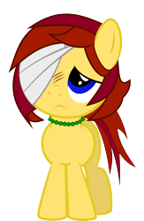 Size: 1066x1639 | Tagged: safe, artist:a-jewel-of-rarity, oc, oc only, oc:shyra, bandage, cute, daaaaaaaaaaaw, female, filly, sad, scratches, younger