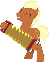 Size: 6000x7546 | Tagged: safe, artist:vectorizedunicorn, meadow song, earth pony, pony, pinkie pride, absurd resolution, accordion, happy, male, musical instrument, simple background, smiling, solo, stallion, transparent background, vector