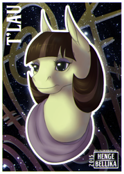 Size: 1250x1750 | Tagged: safe, artist:hengebellika, oc, oc only, earth pony, pony, bust, gift art, portrait, solo, vulcan pony