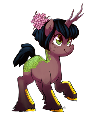 Size: 2202x2797 | Tagged: safe, artist:comikazia, oc, oc only, oc:fyra, kirin, blank flank, flower, scales, simple background, solo, transparent background, unshorn fetlocks