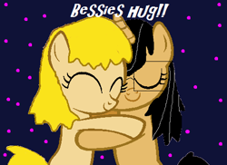 Size: 477x348 | Tagged: safe, artist:lolliangel123, oc, oc only, earth pony, pony, unicorn, hug, ms paint