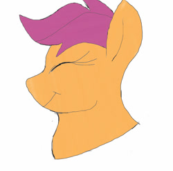 Size: 800x788 | Tagged: safe, artist:spartan pony, scootaloo, eye contact, face, smiling, solo